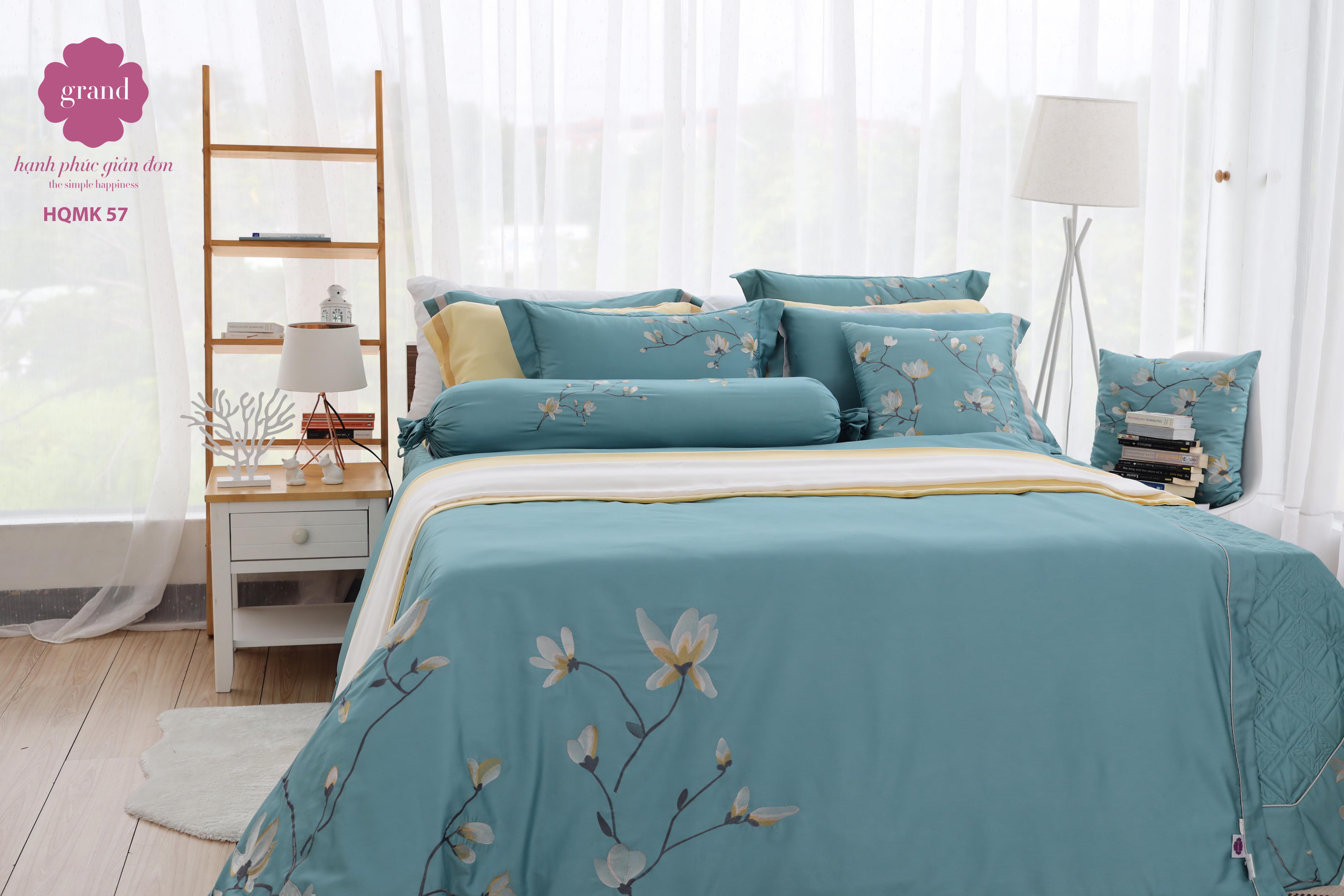 Bộ ga chăn phủ trần 4 mùa HQMK 57